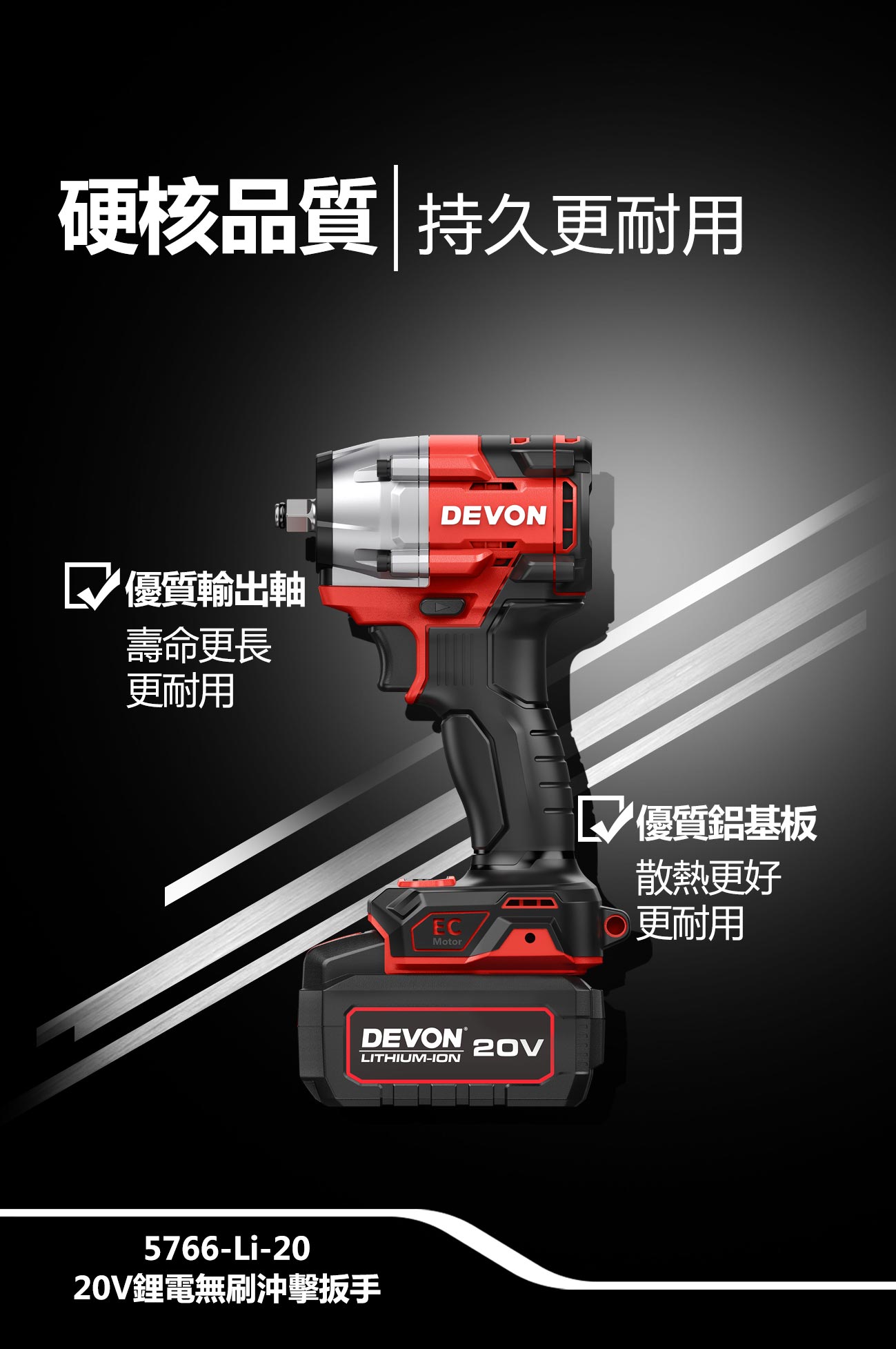新品登場 5766-Li-20鋰電無刷衝擊扳手
