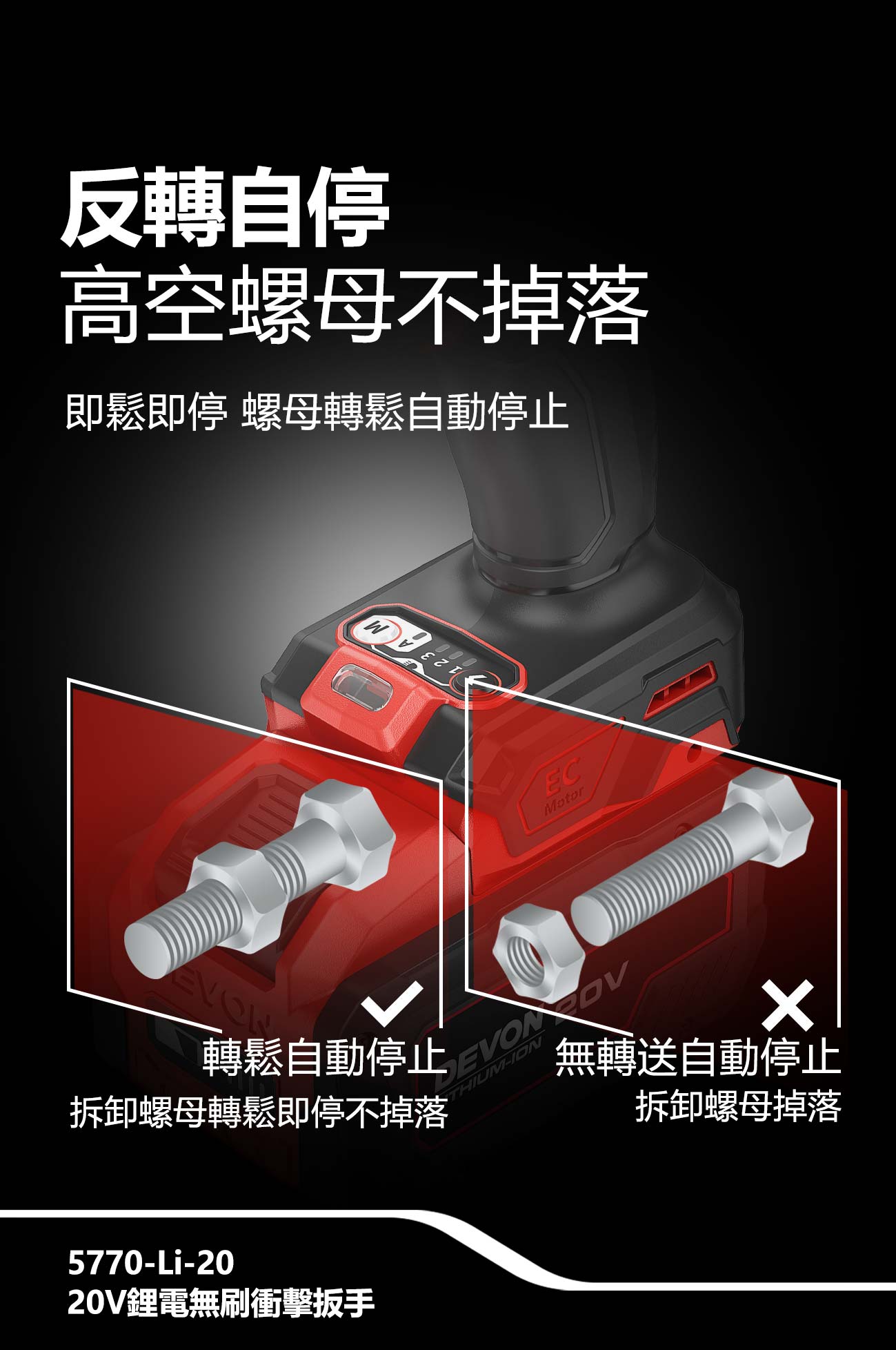 新品登場 5770-Li-20鋰電無刷衝擊扳手