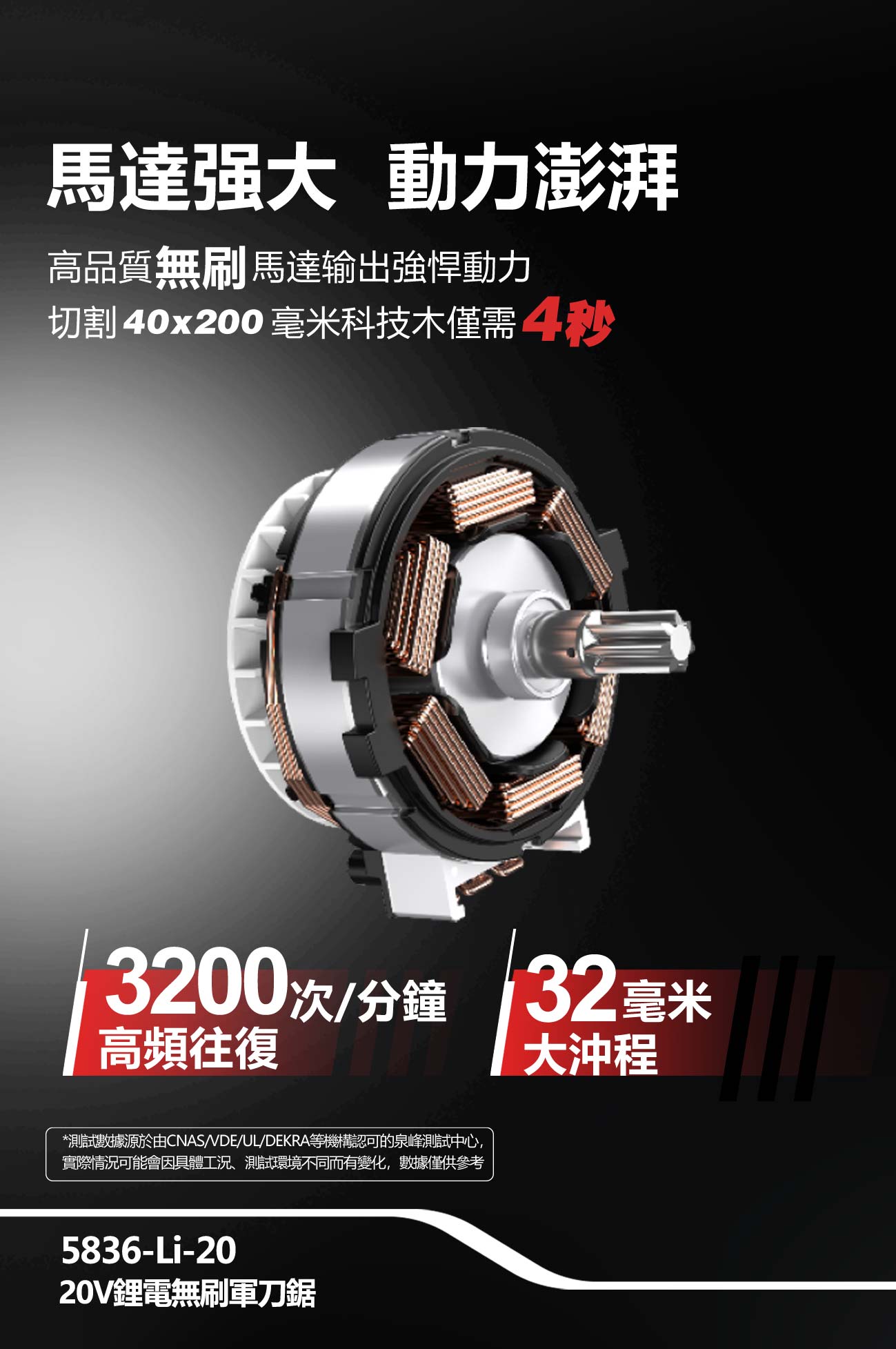 5836-Li-20 鋰電無刷軍刀鋸