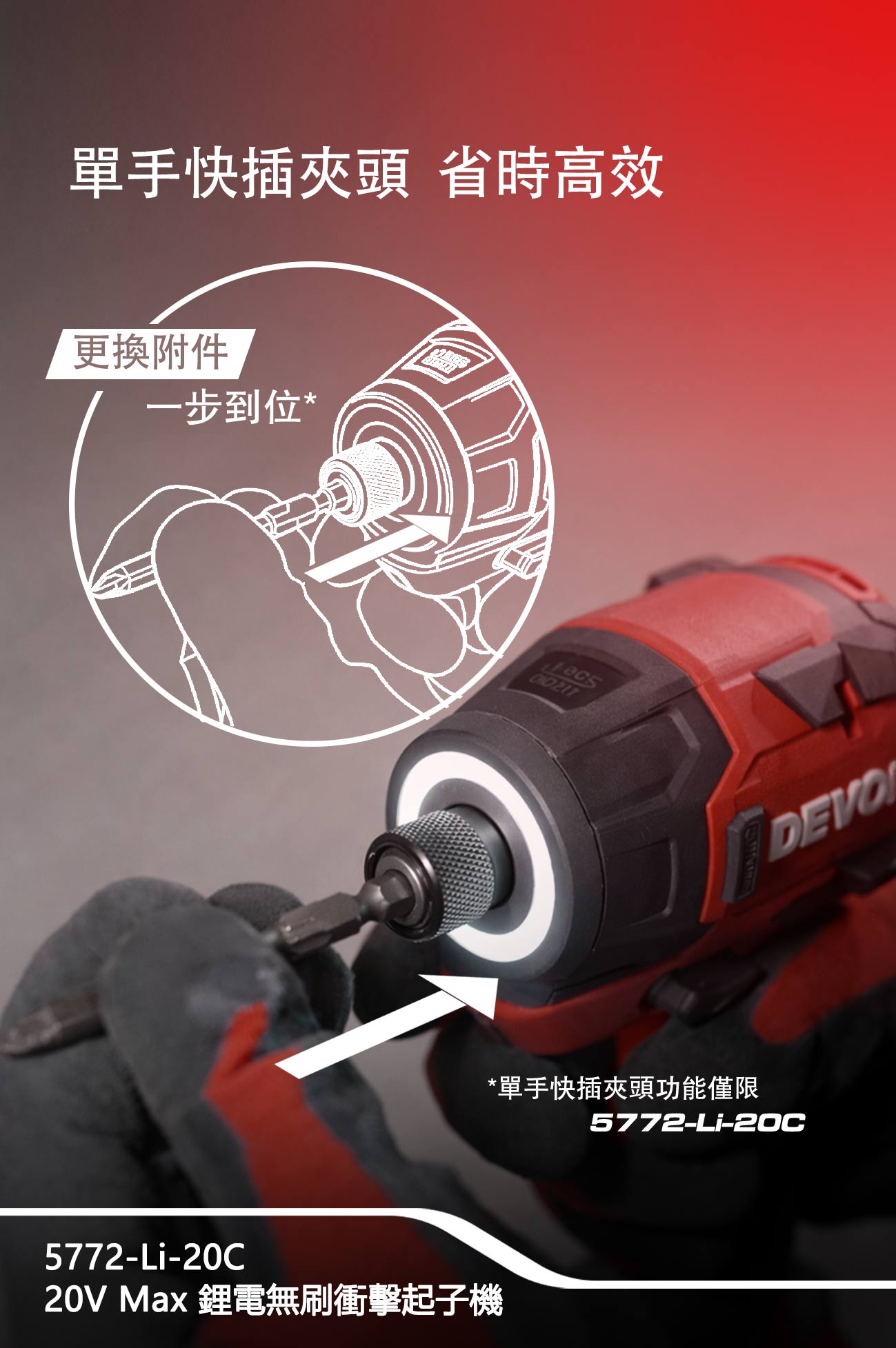 5772-Li-20C鋰電無刷衝擊起子機