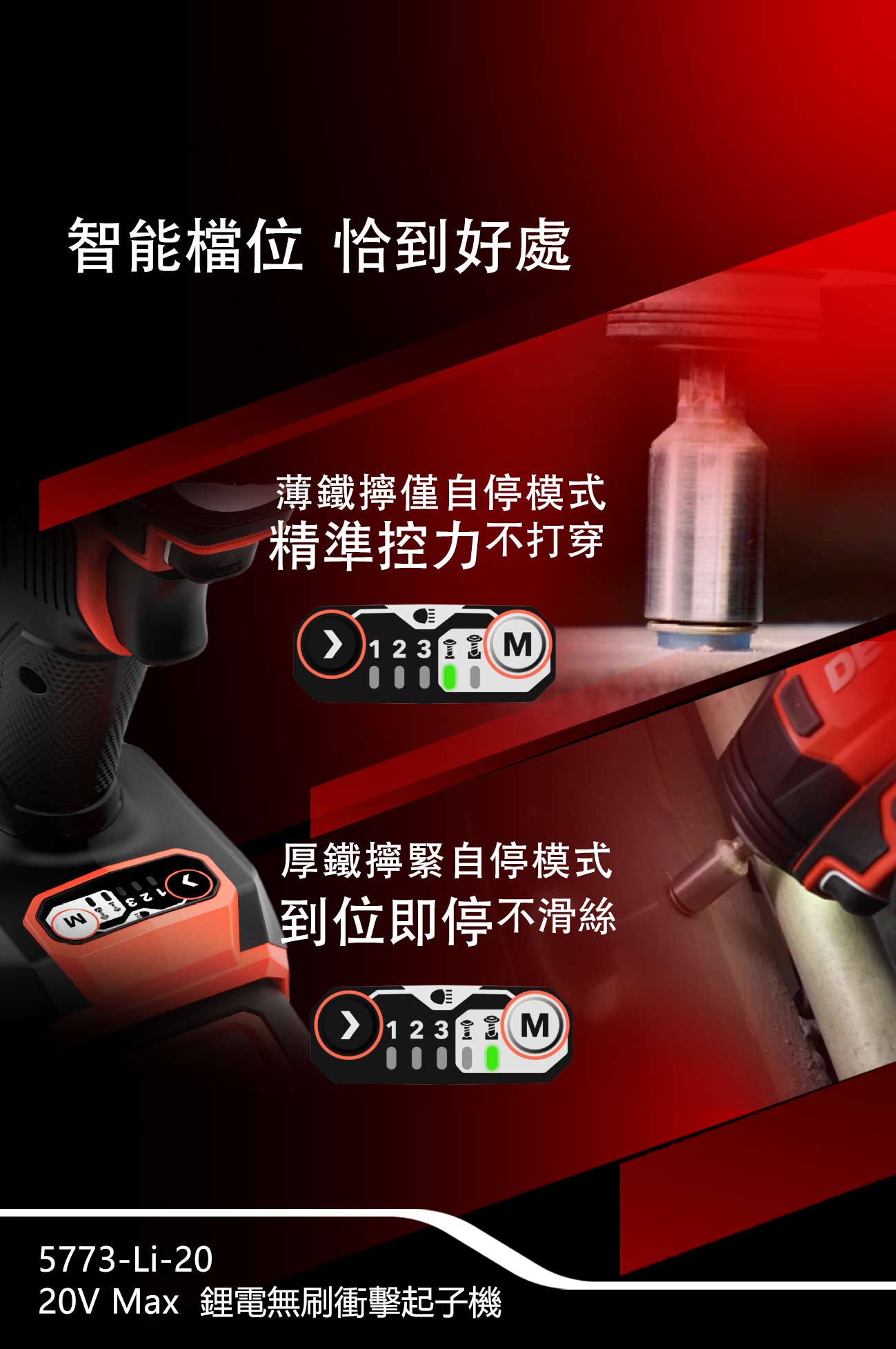 新品登場 5773-Li-20鋰電無刷衝擊起子機