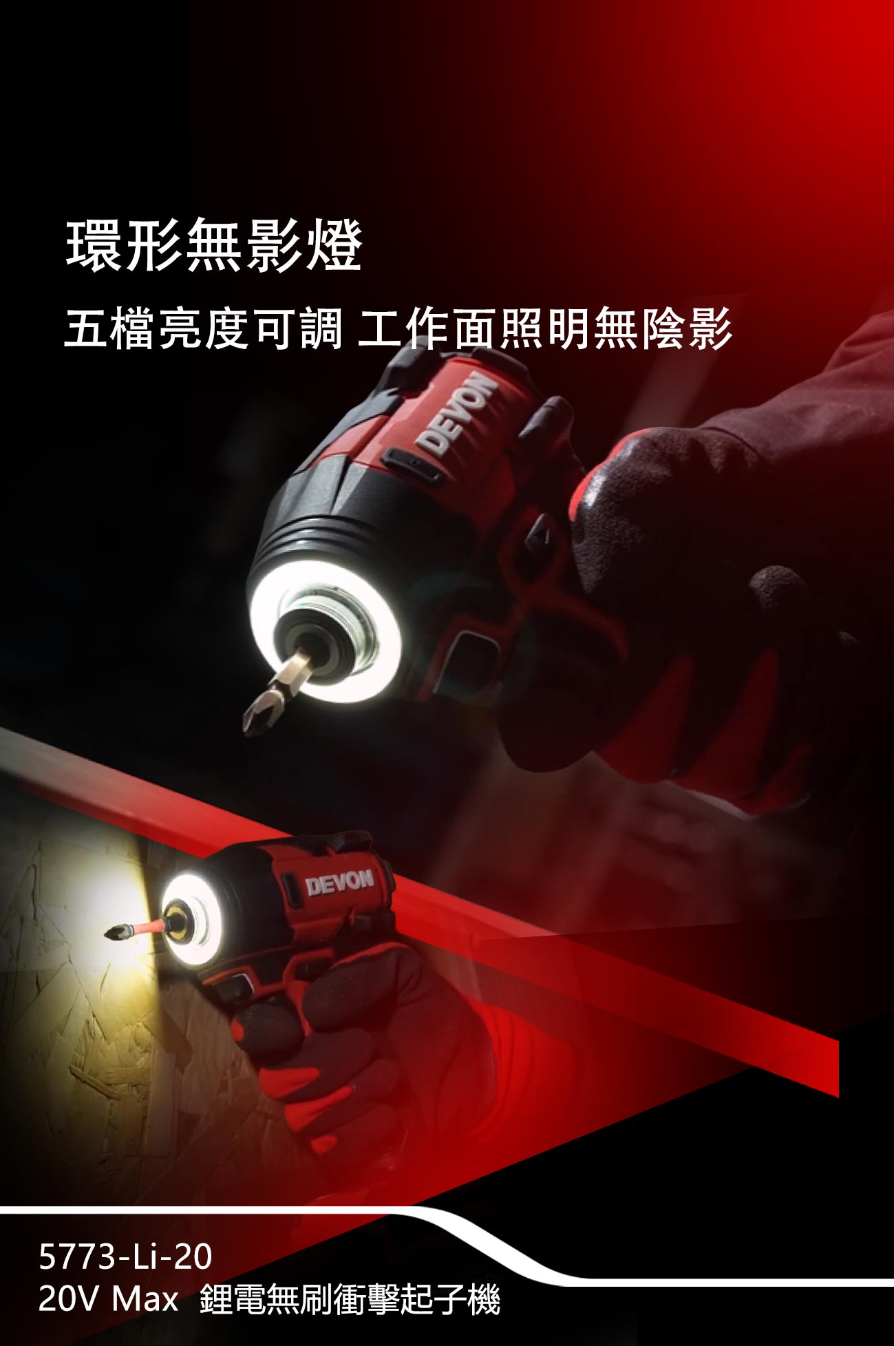 新品登場 5773-Li-20鋰電無刷衝擊起子機