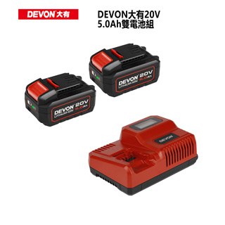 【DEVON大有】20V 5.0Ah雙電池組