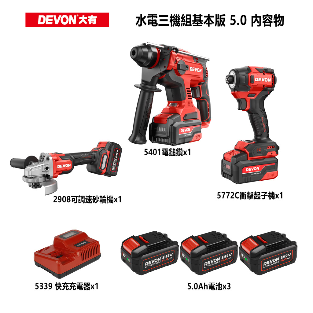 【DEVON大有】水電三機組基本款5.0(2908,5401,5772C)