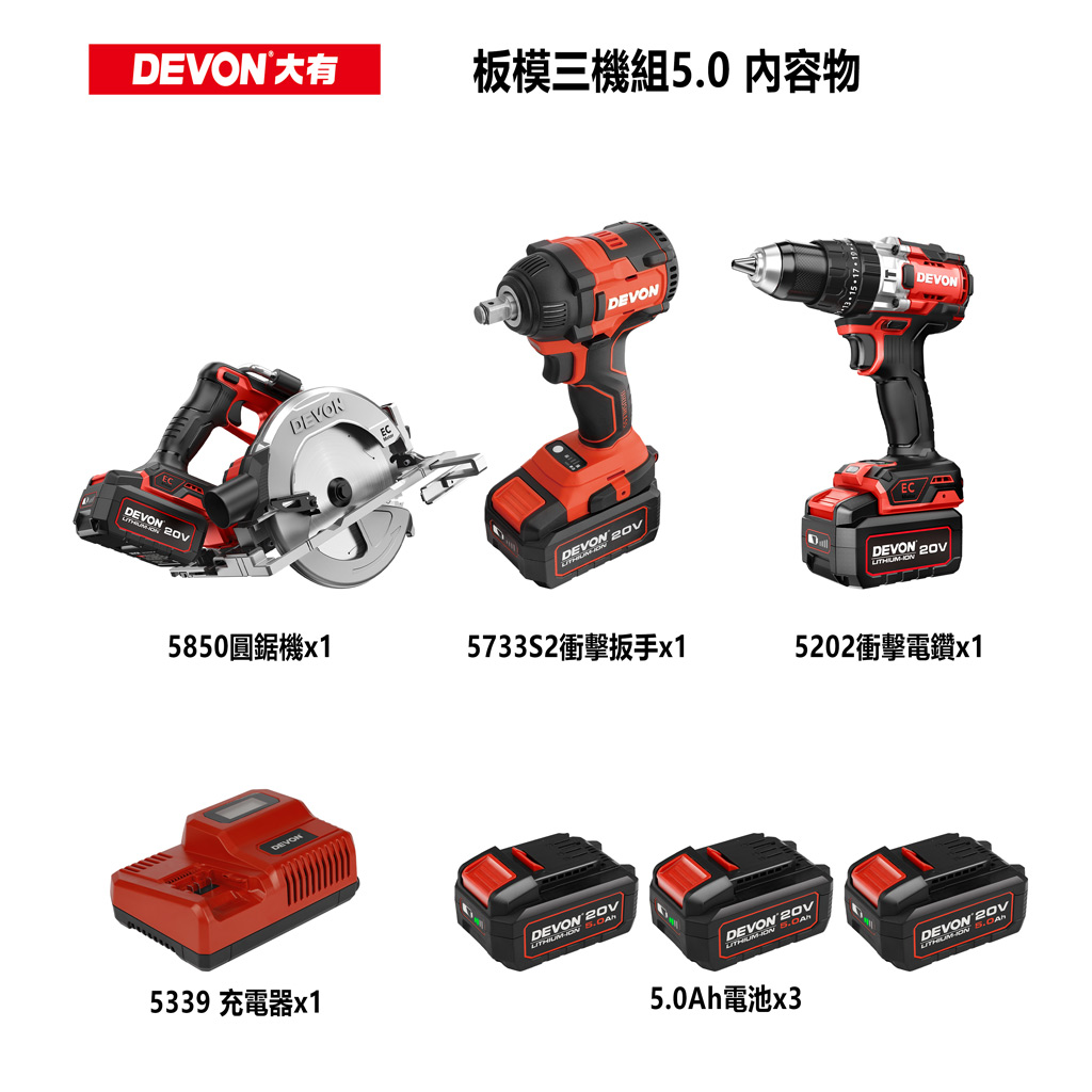 【DEVON大有】板模三機組5.0(5733S2+5202+5850)