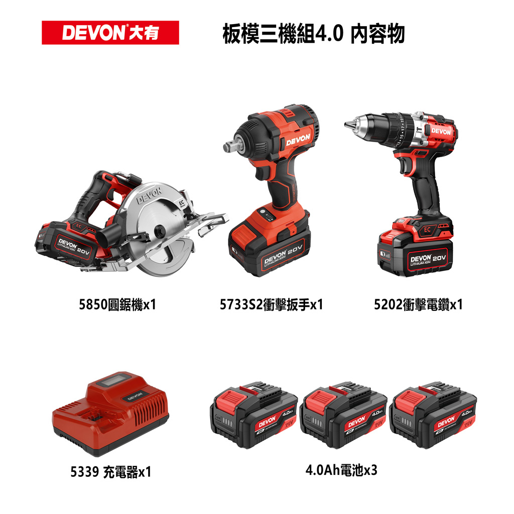 【DEVON大有】板模三機組4.0(5733S2+5202+5850)